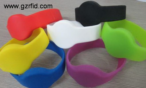 Mifare S50 1K RFID wristband,ISO14443A Silicone bracelet