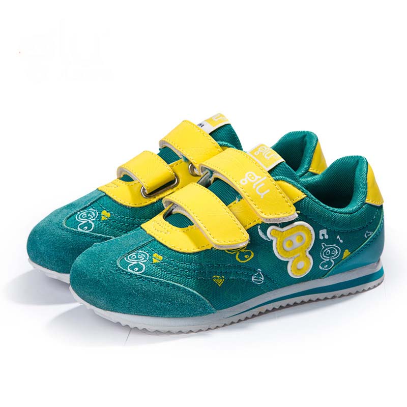 	suede leather+PU casual kids sneaker flat rubber sole shoes for childrens 