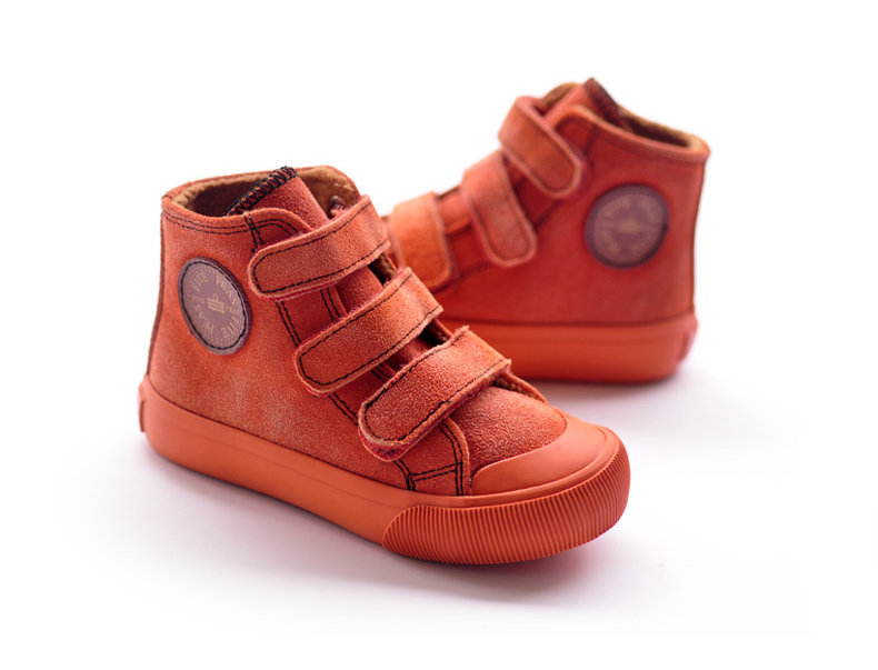 girls suede leather flat casual ankle boot for kids 