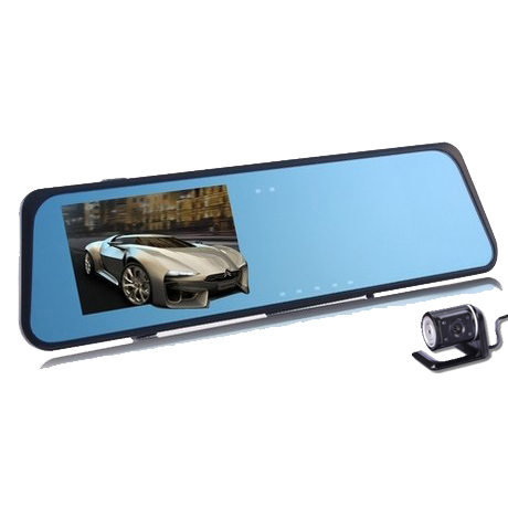 New Blue Mirror Dual camera Rearview DVR