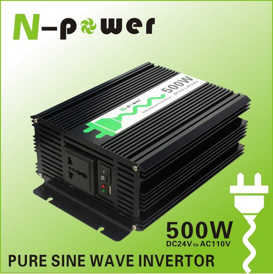 500W Pure Sine Wave Power Inverter DC12V or 24V 48V 96V to AC110V 220VAC 