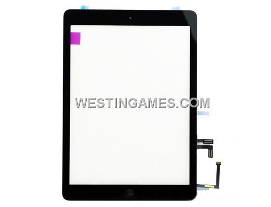 Original New Touch Screen Glass Digitizer Assembly with Home Button for iPad Air - Black (A)