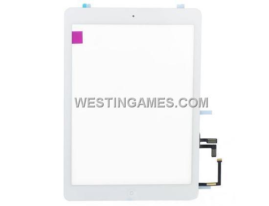 Original New Touch Screen Glass Digitizer Assembly with Home Button for iPad Air - White (A)