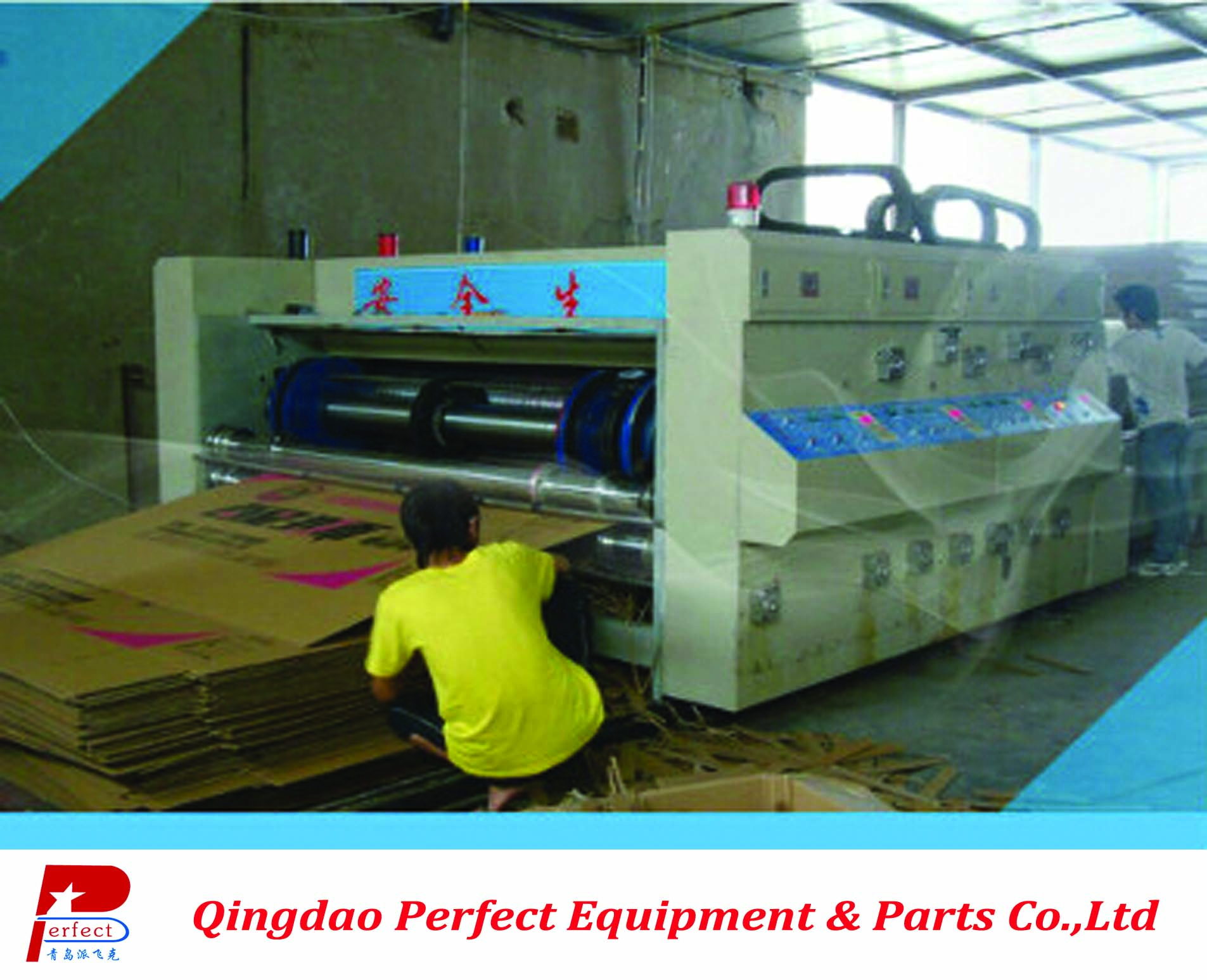 2/3/4 colour corrugated cardboard printing and slotting machine