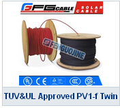 TUV и UL одобрил две ПВ1-Ф Солнечной кабель (красный и черный)