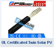 UL Certificated Twin Solar PV Cable 1000v