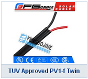 TUV Approved PV1-f Twin Solar Cable