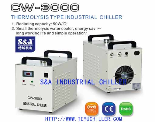 80watt co2 laser cutter water chiller from China