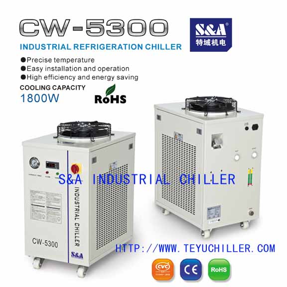 Refrigeration air and water cooled industrial chillers