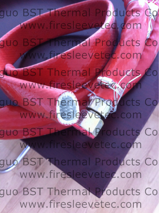 Silicone fiberglass protective hose firesleeve