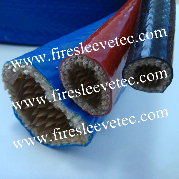 Silicone fiberglass fire proof sleeve