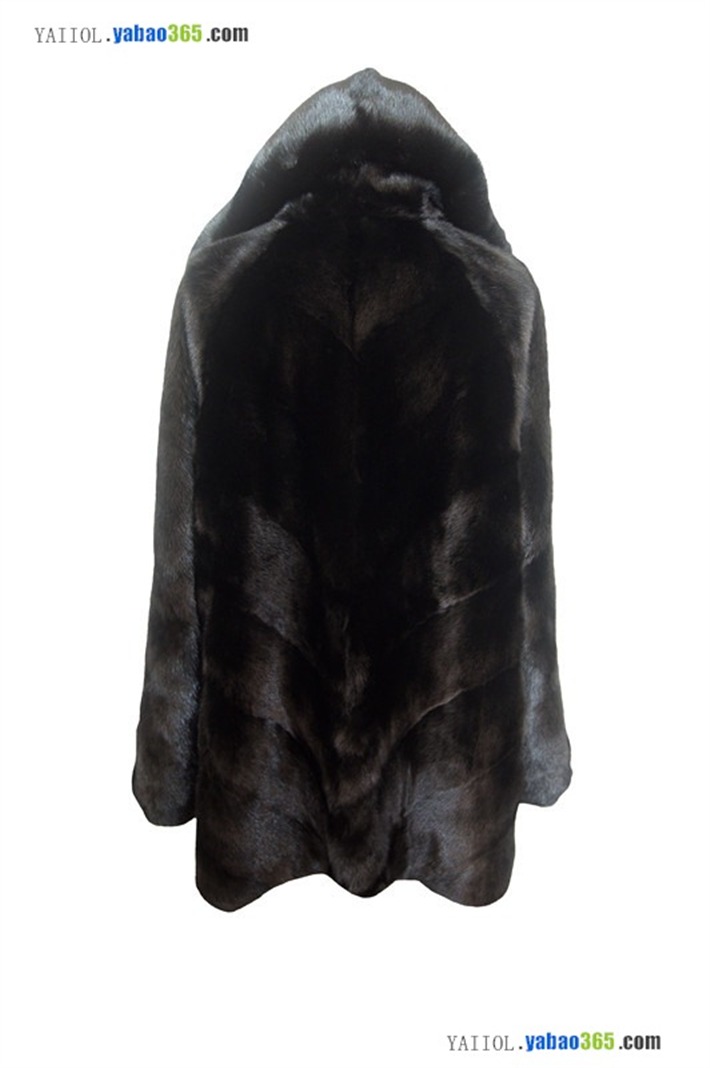 норковое пальто  (воротник из соболя)MK14005