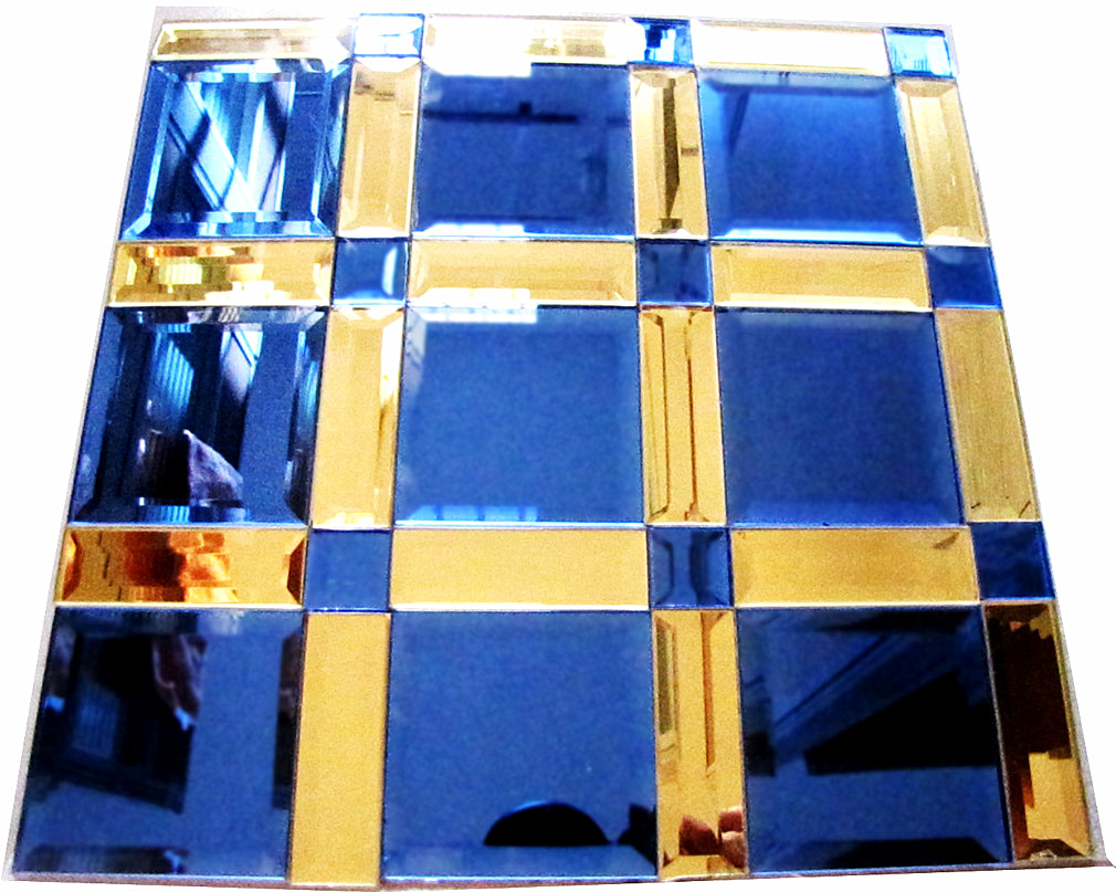 diamond beveled mirror glass mosaic tile decorate the wall for bar,shop.e