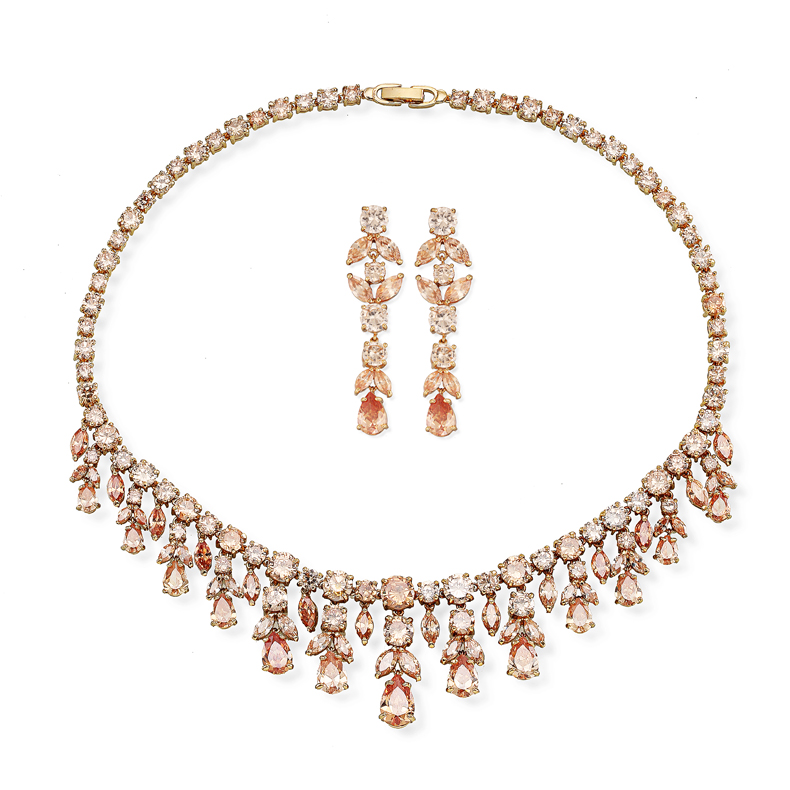 KC Gold pendant necklace wedding sets