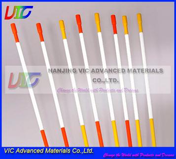 Supply Fiberglass Snow Stake,High Strength Fiberglass FRP Snow Stake With Reflective Tap And Cap,Flexible,UV Resistant