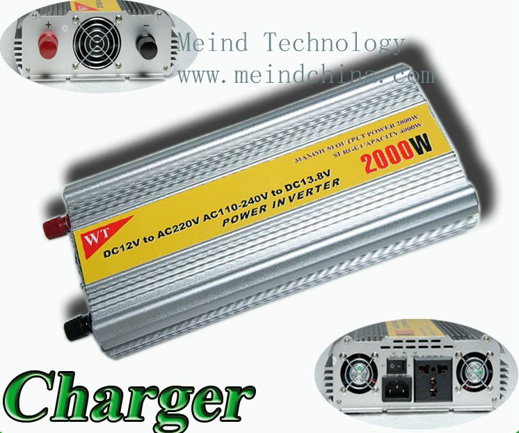2000W Power Inverter AC Converter Car Inverters Power Supply Watt Inverter Solar Inverter Off Grid Inverter