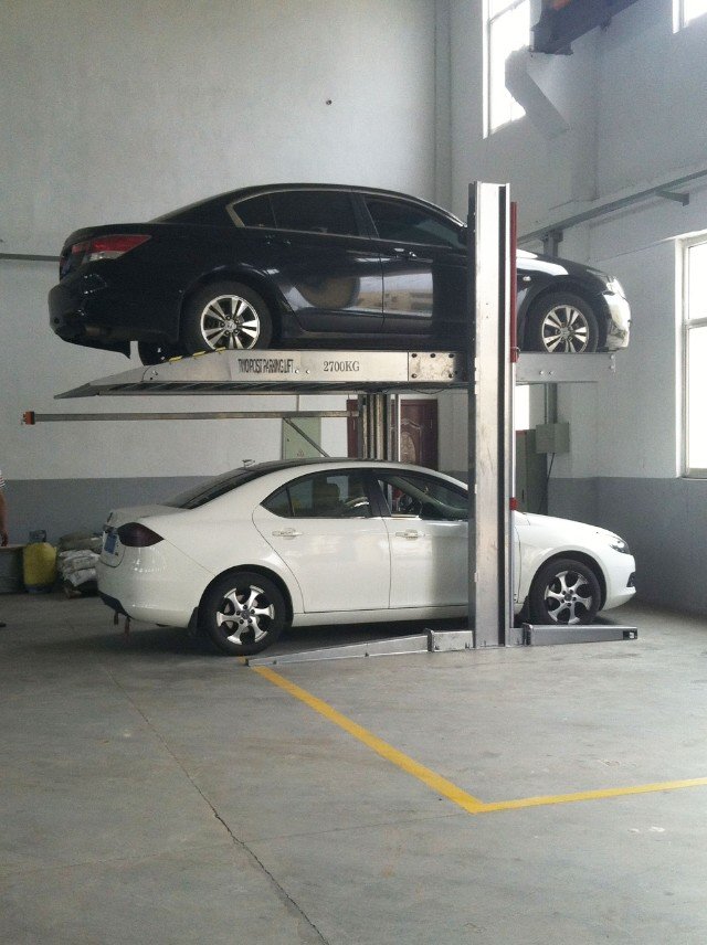 two post car lift and double cylinder hydraulic