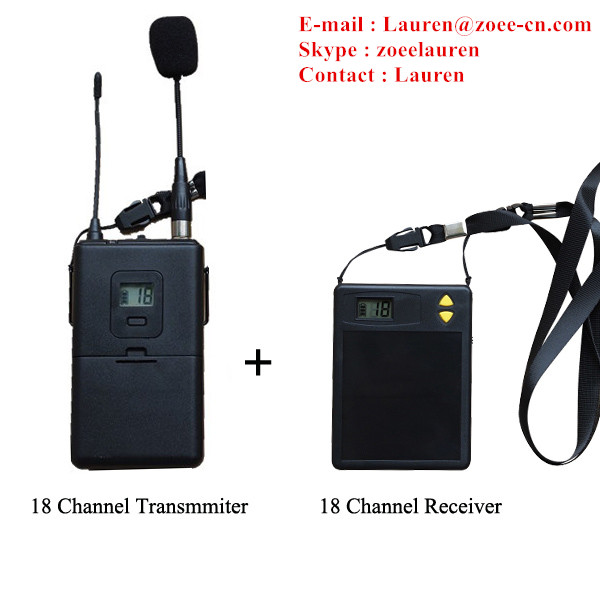 UHF Wireless Tour Guide System for tour,teaching, training,conference