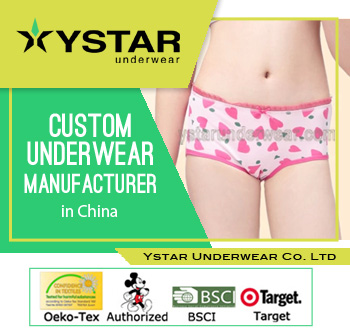Girls boxers print high quality children underwear YSGS-0004