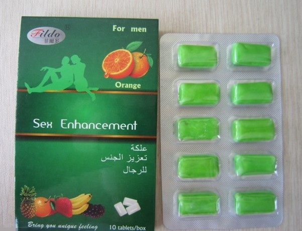 Orange Oral Chewing Gum Sex Enhancement For Man Sex Products Medical Supplies Health And Medical