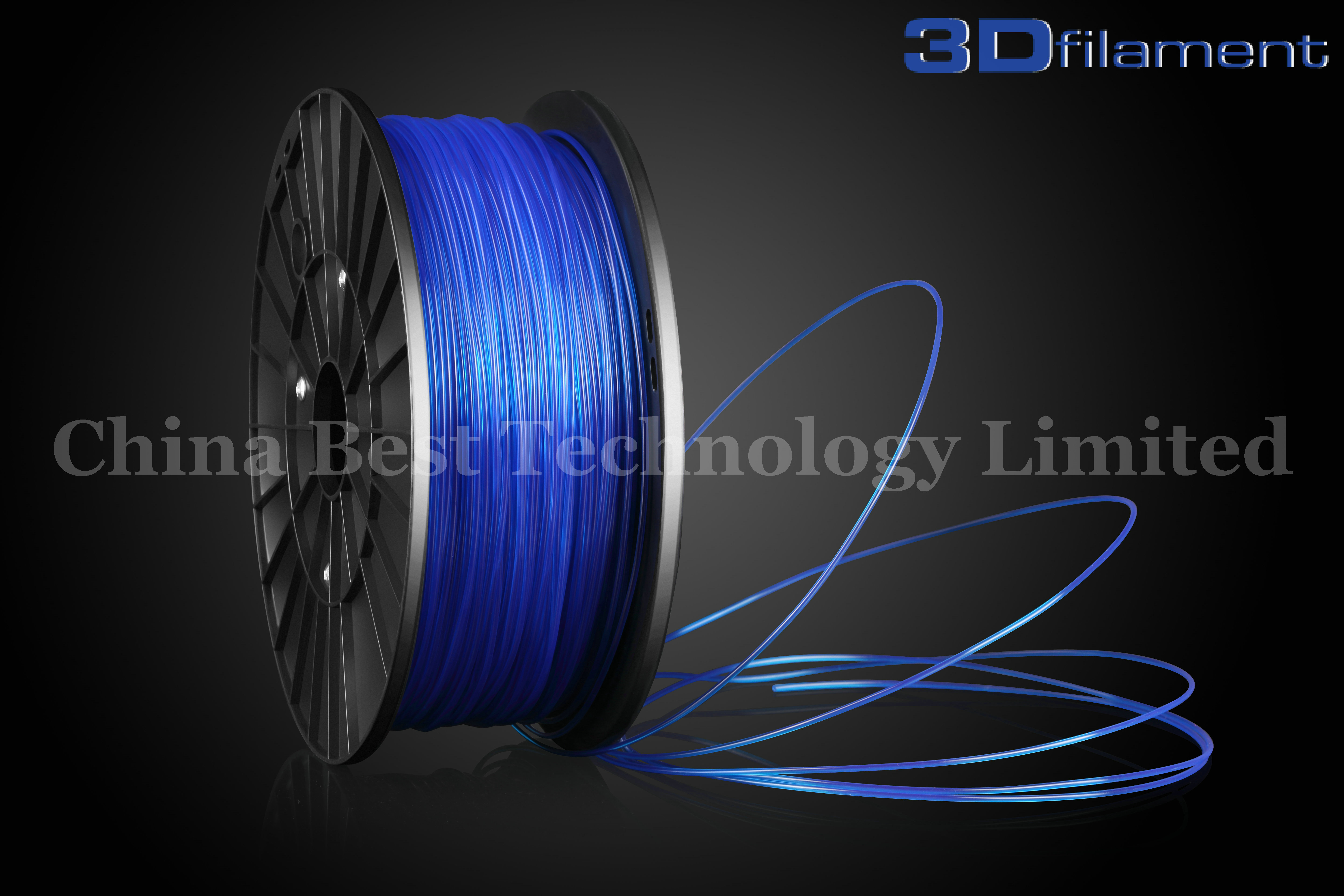 3D Printer Filament PLA 1.75mm Transparent Blue