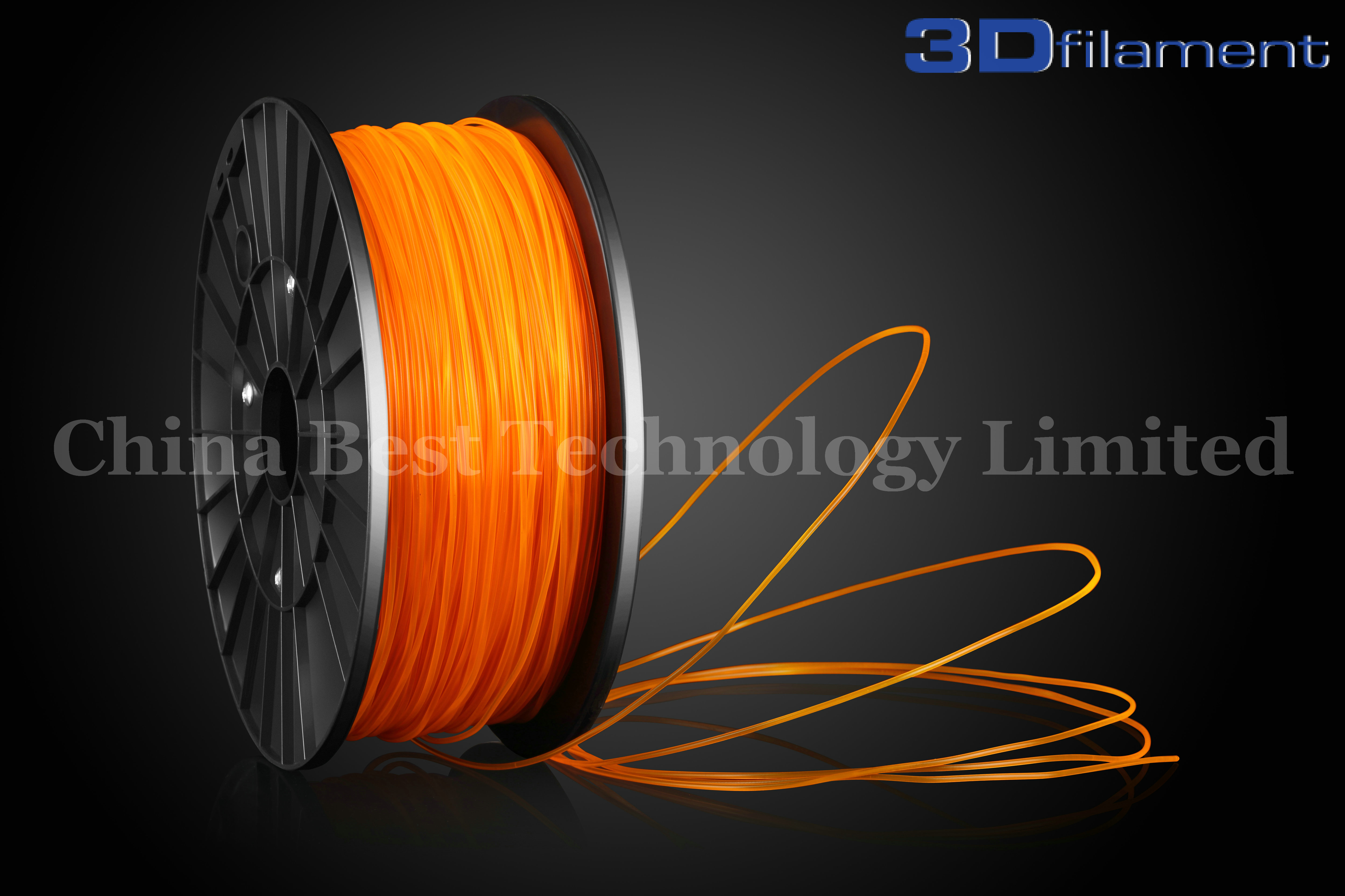 3D Printer Filament PLA 1.75mm Transparent Orange