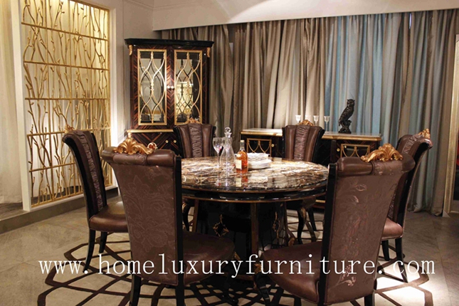 Роскошная столовая устанавливает мраморный diningtable тип Европу самомоднейшее обедая FurnitureTN003 Италии