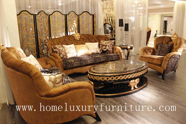 Живущая комната устанавливает софы ткани софы сбывание роскошной классицистической mordern горячее в мебели 2014 роскошей