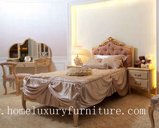 Children Bed sets neo classical bedroom sets furniture queen bed Solid wood Bed FB-116