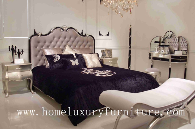 Кровать устанавливает кровать FB-125 античной кровати твердой древесины Kingbed комплектов спальни мебели спальни классицистическую