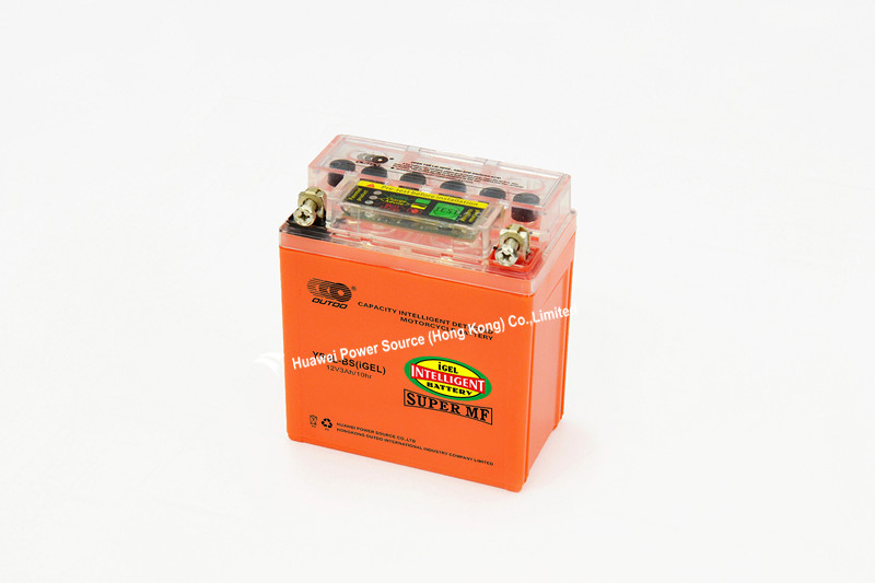 Intelligent Detected Motorcycle Battery with 12V Voltage and 3ah Capacity, Sized 98 X 56 X 109mm, Maintenance-Free