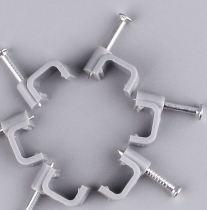 Flat and circle plastic cable nail clips
