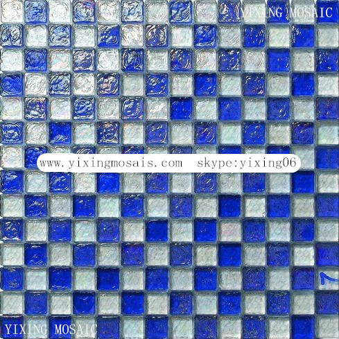 mix color glass mosaic tile for pool decor or wall 
