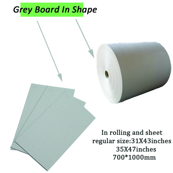 grey carton board/grey board paperboard