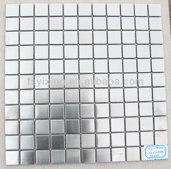 square brush metallic mosaic tile for kitchen ,bathroom wall decoration ms-03