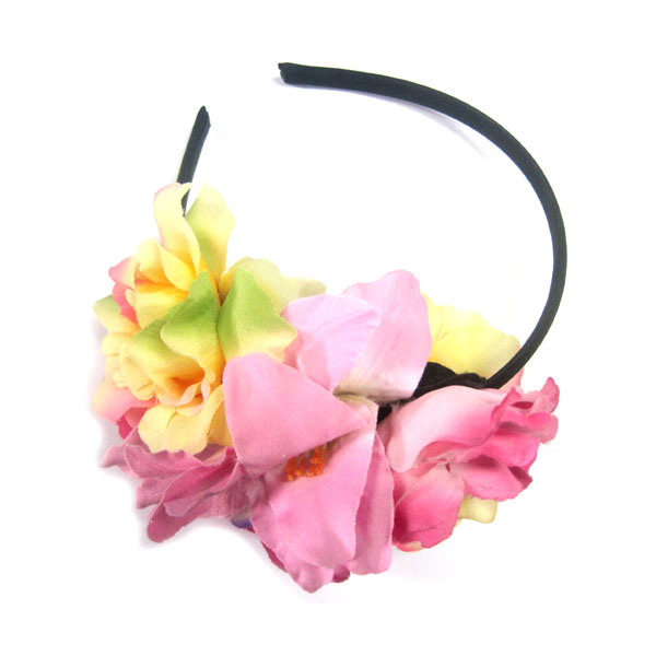 Colorful Flowers Garland Hair Band