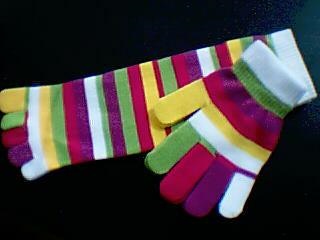 Striped Gloves And Socks 