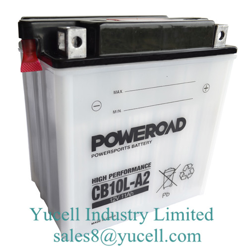 High Performance Poweroad motorcycle battery YB10L-A2