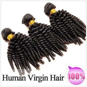 100% Бразильского Виргинские Человеческих Волос Weave Kinky Курчавый Уток 