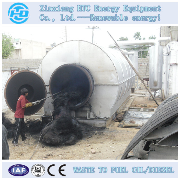 waste tyre pyrolysis machine into fuel oil