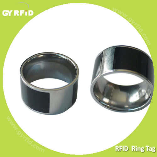 High quality NFC Ring made with Titanium Steel used for Business cards (GYRFID)