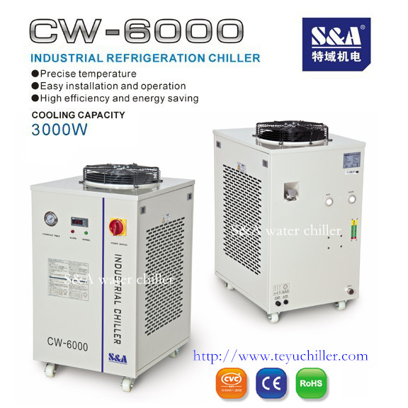 Water cooling system for 100W co2 RF laser CW-6000