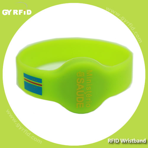 RFID Silicon Wristband with EM,T5577,Mifare chip with children and adult size (GYRFID)