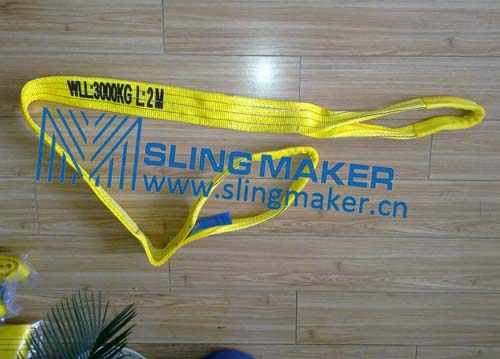 High quality WLL3ton 3000kg Polyester webbing sling flat web sling band 6:1 7:1 8:1