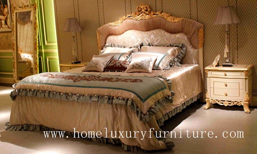 Тип FB-168 Италии поставщика кровати твердой древесины кровати классицистической кровати короля Кровати королевский роскошный
