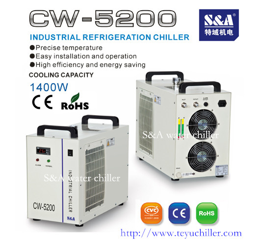 Compact water cooler for UV LED system S&A CW-5200