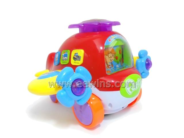 Educational learning toys plane with electronic quiz game