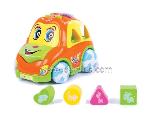 Learning toys knocking toys bus with music