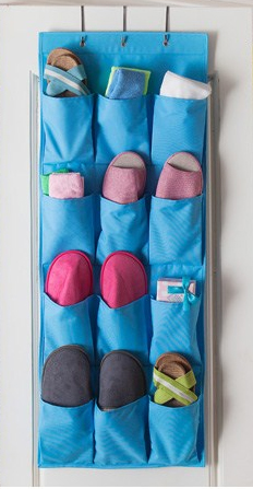 Colorful Washable 12 Pockets Over the Door Storage Bag