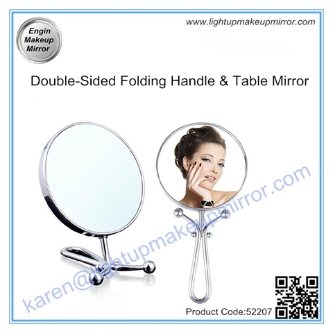 Double-Sided Folding Handle & Table Mirror